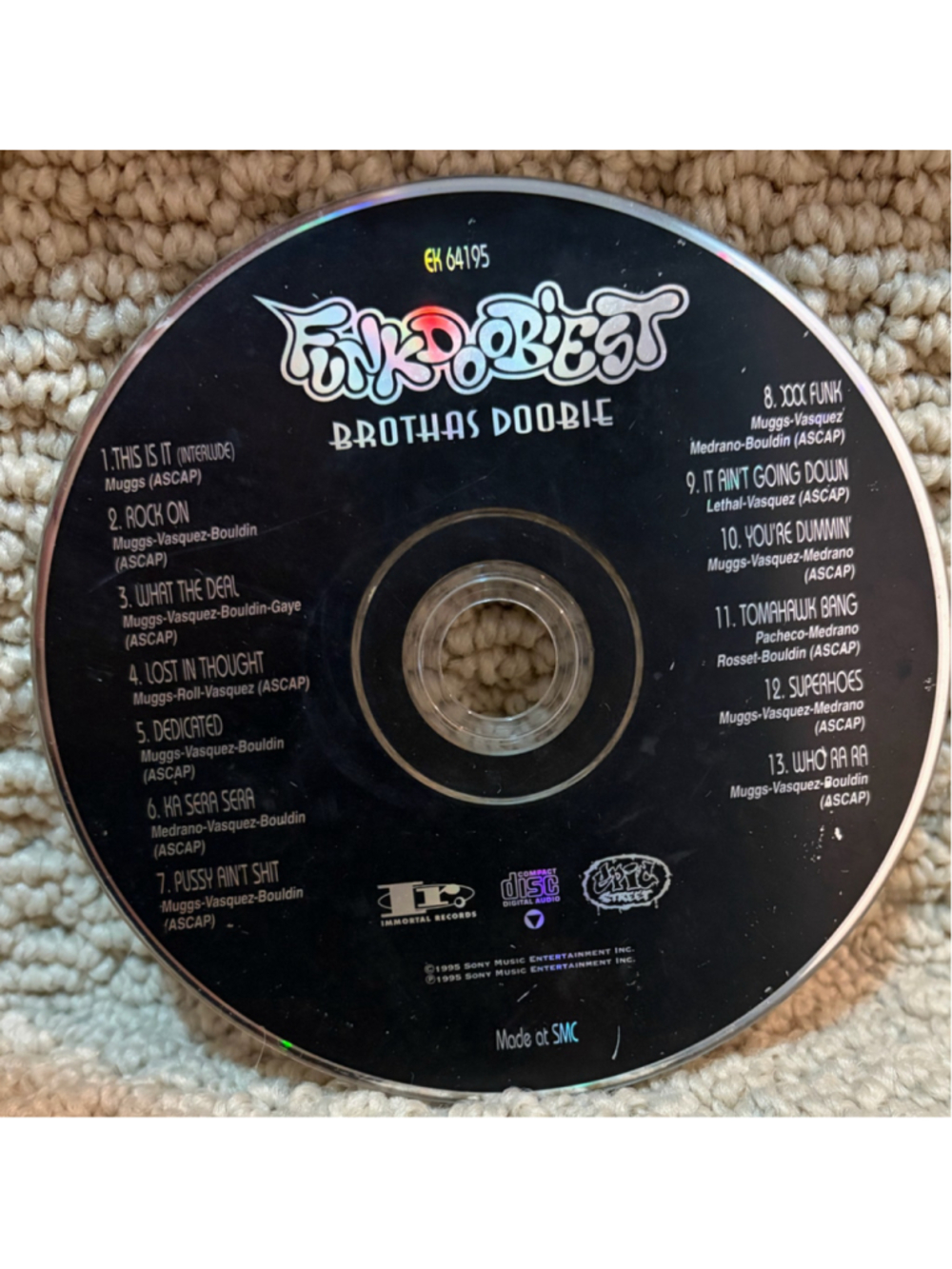 Funkdoobiest Brothas Doobie Music CD Album One Size Black Silver